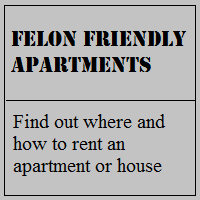 A picture of an infographic showing felon friendly apartments.