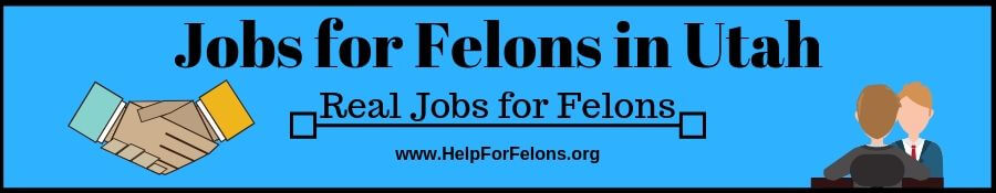 Image of a felon getting a job with the caption "jobs for felons in Utah, real jobs that you can get."