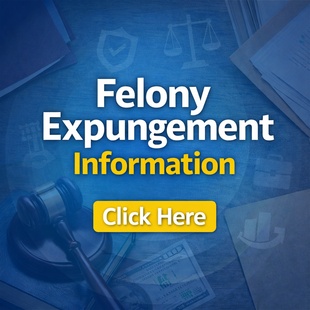 Felony expungement and record clearing information.