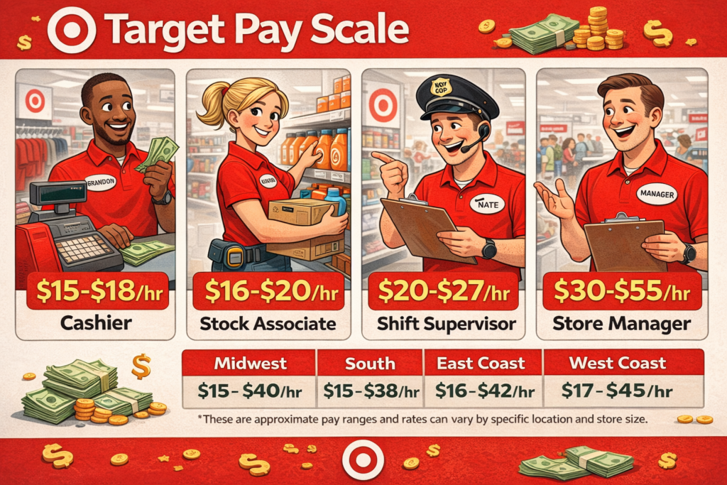 Target Pay Scale Infographic.