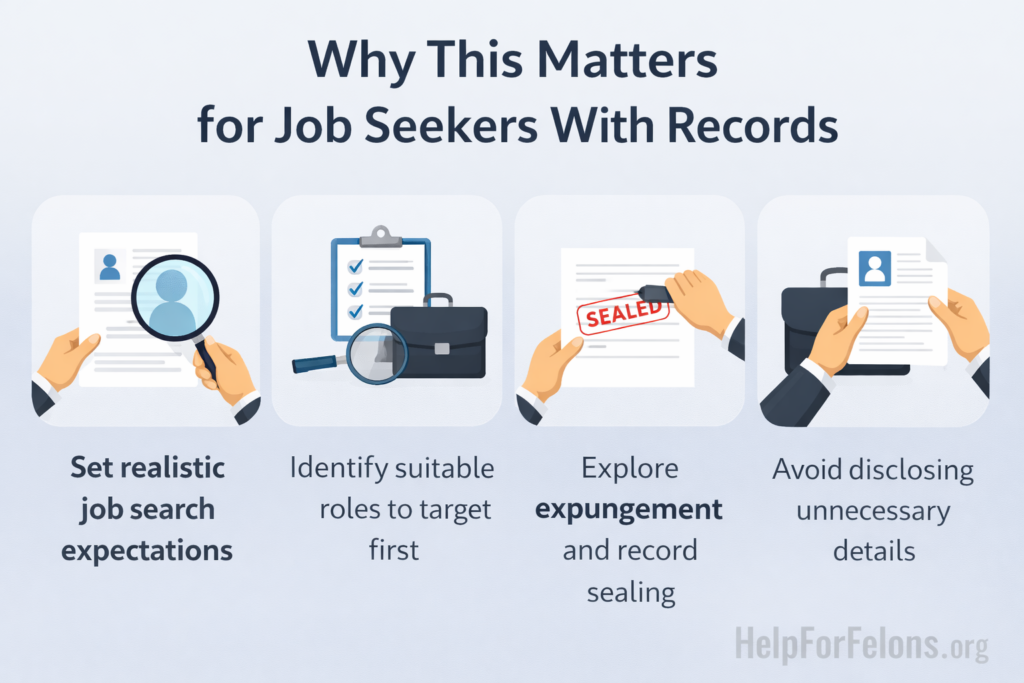 Infographic about why it matters for job seekers. with a felony record.