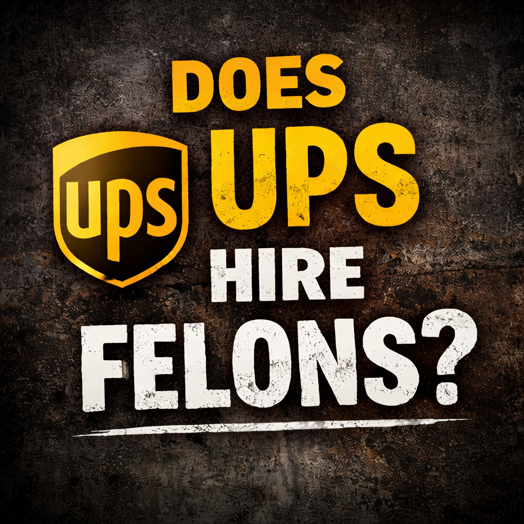 Image Does UPS hire Felons with UPS logo.